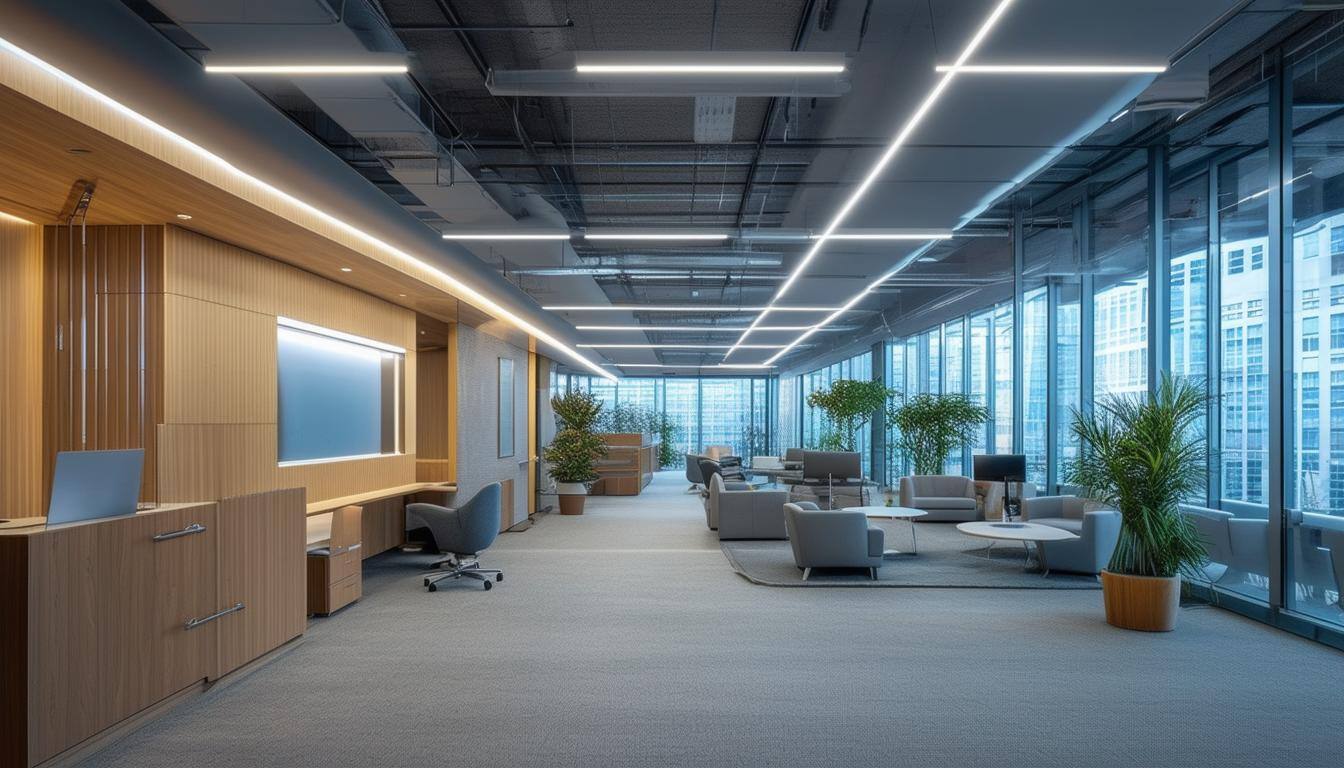 LED Lighting in a commercial office building