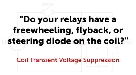 Coil Transient Voltage Suppression