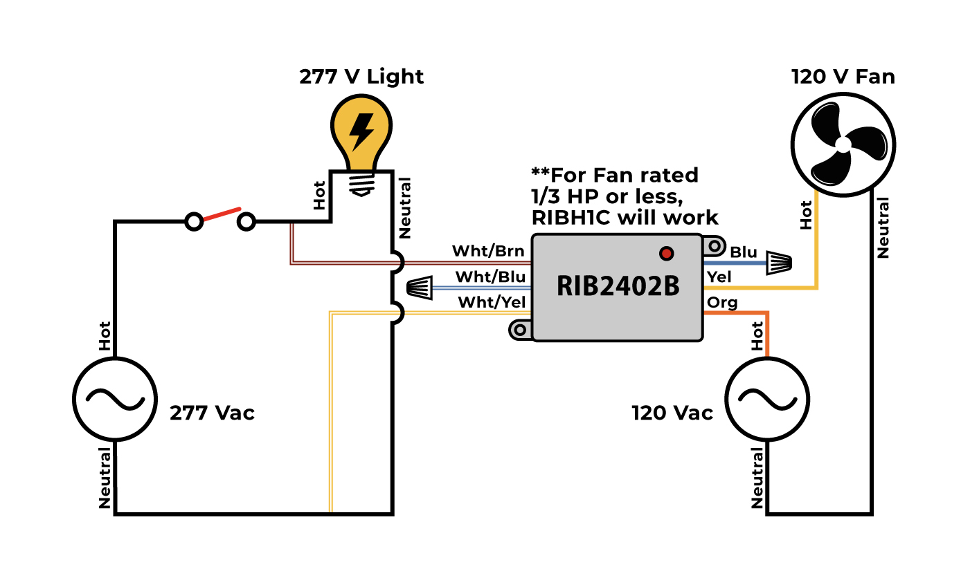 RIB-Relay-to-Control-Bathroom_120-Vac-and-277-Vac-Power_diagram