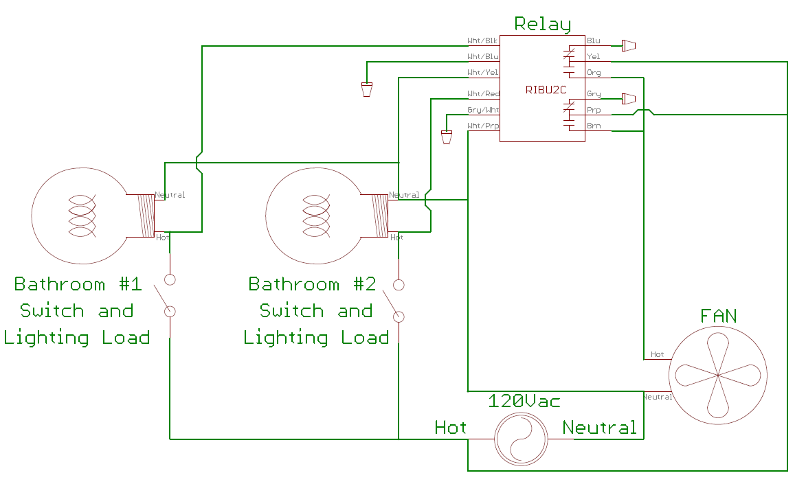 Bathroom Fan / Switch Wiring Diagram